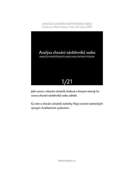 Analýza návštevnosti webu