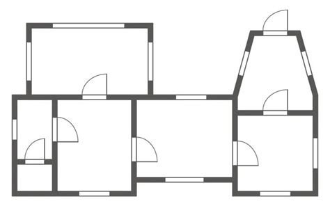 Architektonický nákres funkcionalistického bytového domu