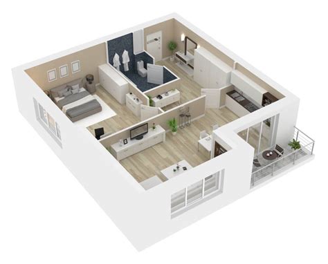 Vizualizácia 3D modelu bytu na základe pôdorysu