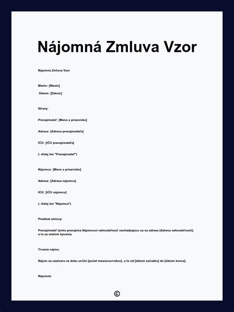 Písomná nájomná zmluva na poľnohospodársku pôdu