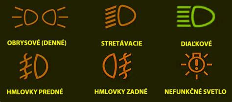 Symbol zadných hmlových svetiel na palubnej doske