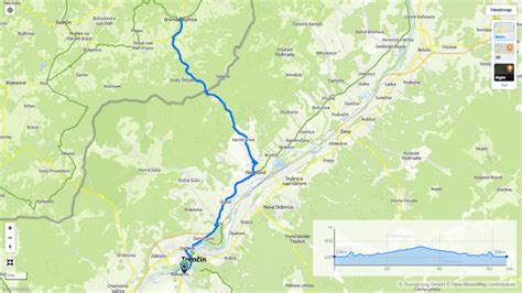 Mapa cyklotrás v Nitre a okolí