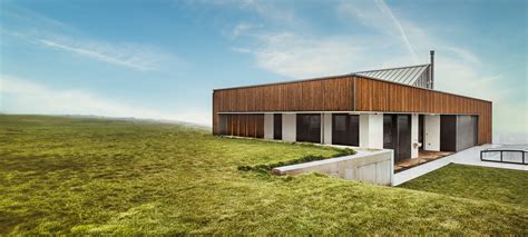 Bungalov s dreveným obkladom