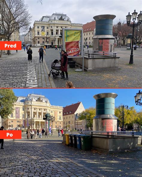 Ilustrácia centra mesta s verejným priestorom