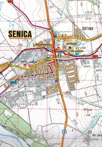 mapa Senice