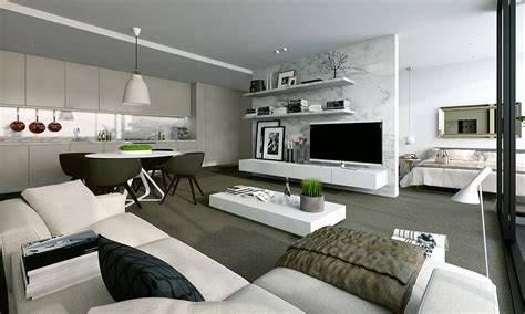 Modern studio apartment interior