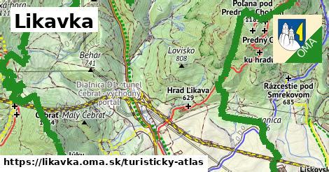 Mapa obce Likavka s vyznačením lokality projektu