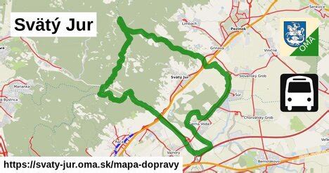 Mapa mesta Svätý Jur s vyznačenými lokalitami