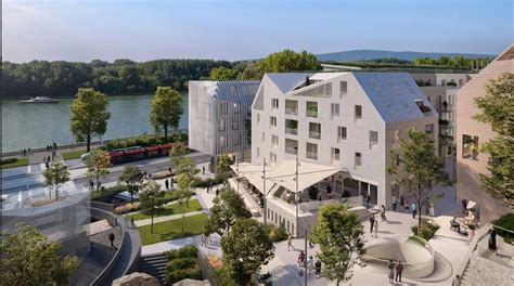 Vizualizácia projektu Vydrica s výhľadom na Dunaj a Bratislavský hrad