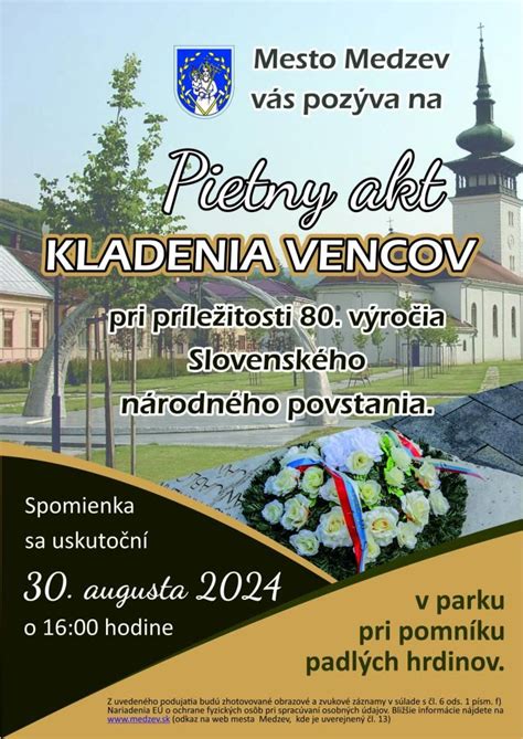 Pietny akt kladenia vencov vo Vrútkach