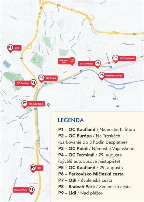 Mapa lokality Radvaň v Banskej Bystrici