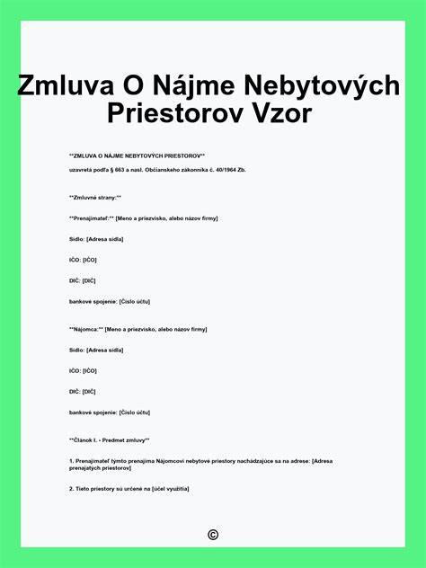 Dispozícia nebytových priestorov v objekte SZU