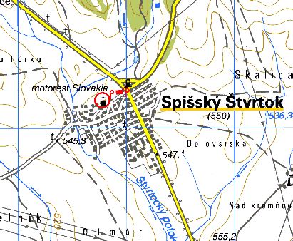 Mapa mesta Spišský Štvrtok