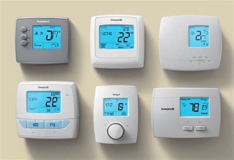 infographic comparing features of different thermostat models