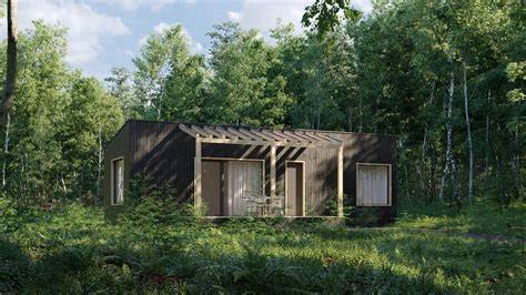 moderný bungalov na úzkom pozemku