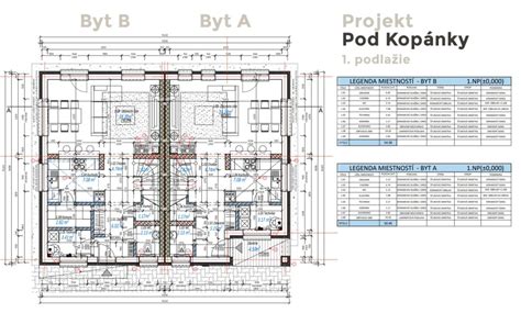 Diagram bytového domu so spoločnými časťami