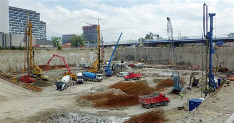 Diagram znázorňujúci technológiu pažiacej a tesniacej steny