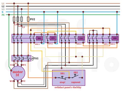 Schéma trojfázového elektrického systému
