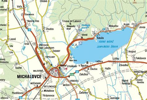 mapa regiónu Michalovce