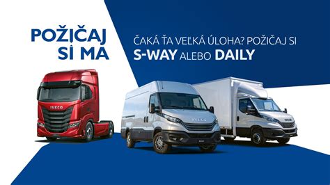 Ilustračná fotografia rôznych typov nákladných a úžitkových vozidiel pripravených na prenájom