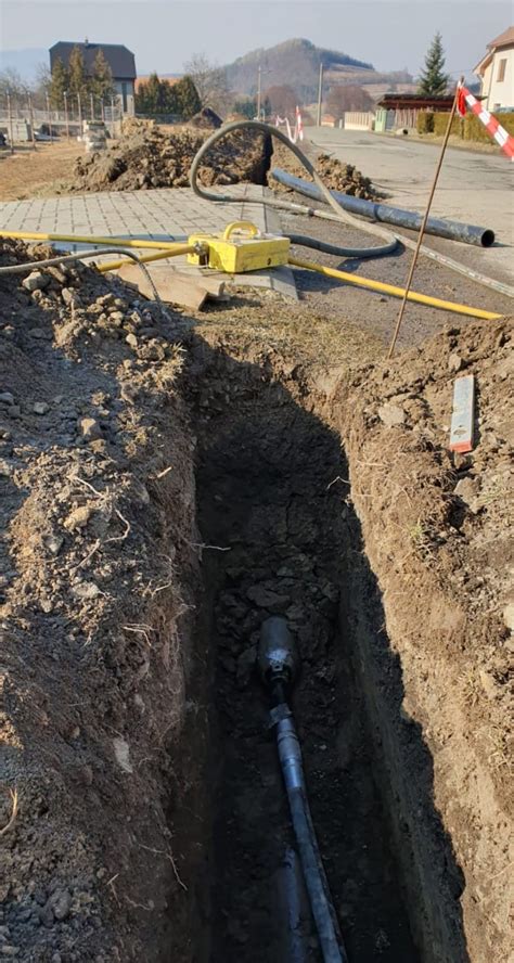 Výkopové práce pre plynovej prípojky