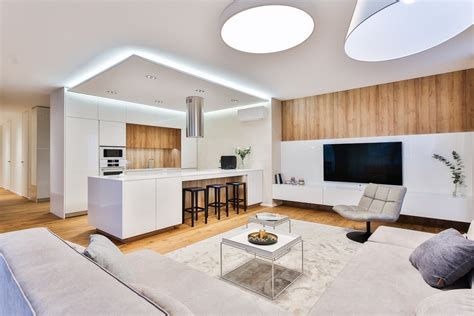 Interiér moderne zariadeného bytu v projekte Pri Mýte