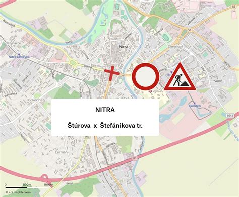 Mapa ulice Štúrova v Nitre