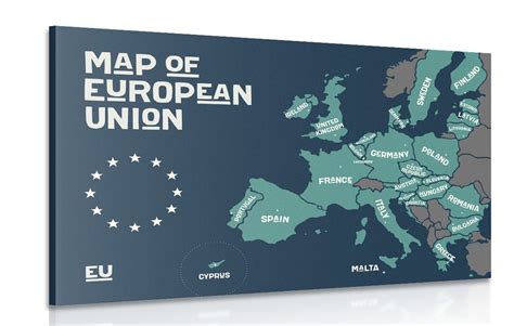 Mapa Európskej únie s Veľkou Britániou.