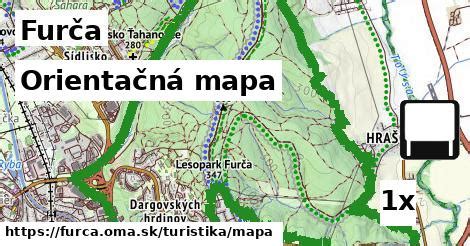 Mapa Košíc s vyznačenou mestskou časťou Dargovských hrdinov (Furča)