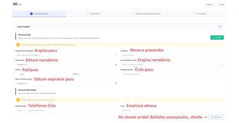 Registračná karta na daňovom úrade