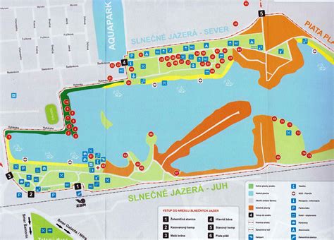 Mapa okolia Slnečných jazier Senec