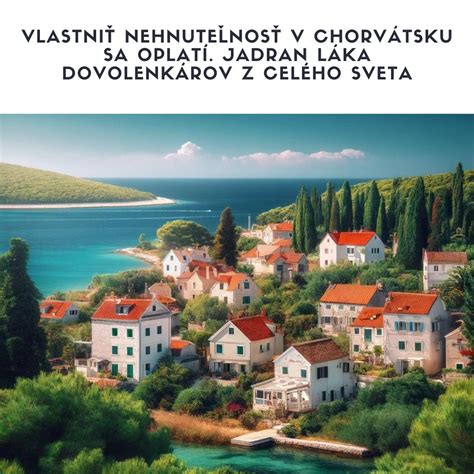 Chorvátske pobrežie s nehnuteľnosťami