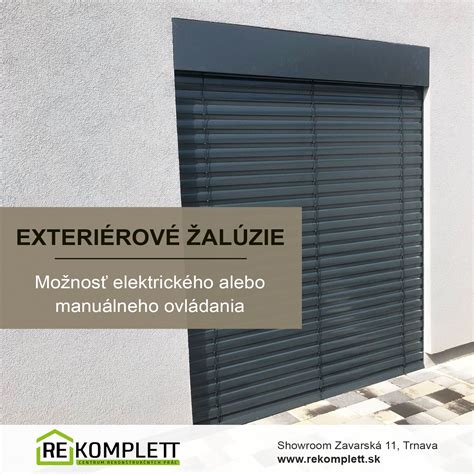 Ukážka rôznych typov exteriérových žalúzií