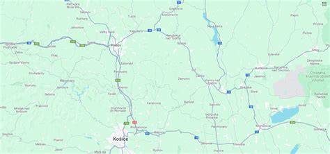 Mapa centra Bardejova s vyznačenou Slovenskou ulicou