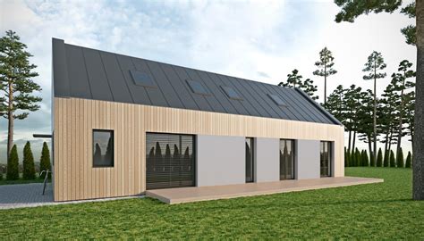 Ilustrácia rodinného domu typu bungalov s obytným podkrovím