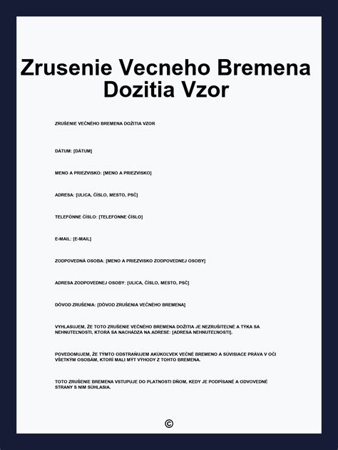 Diagram znázorňujúci proces zrušenia vecného bremena, vrátane zmluvy a zápisu do katastra