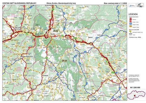 Mapa okresu Zvolen