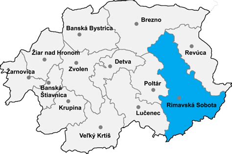 mapa Rimavská Sobota