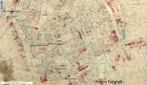 Mapa Starého Mesta s vyznačenou Dunajskou ulicou
