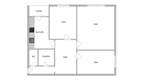 dispozícia 3-izbového bytu