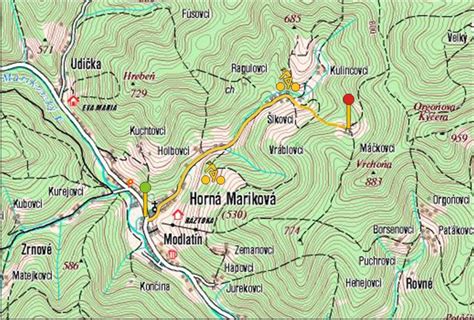 Mapa oblasti Horná Mariková
