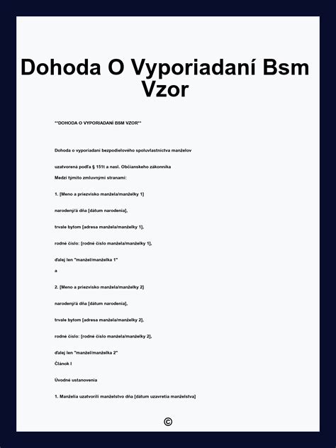 Grafické znázornenie dohody o zúžení BSM