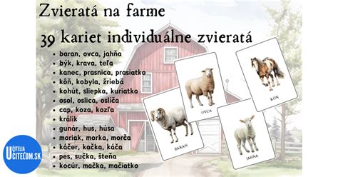 Ilustrácia znázorňujúca zdravé zvieratá na farme