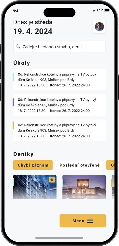 Ilustrácia tabletu s otvoreným elektronickým stavebným denníkom