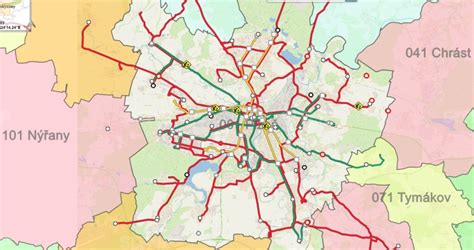 Mapa dopravných spojení v Bratislave