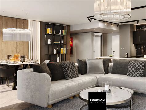 Vizualizácia interiéru luxusného apartmánu