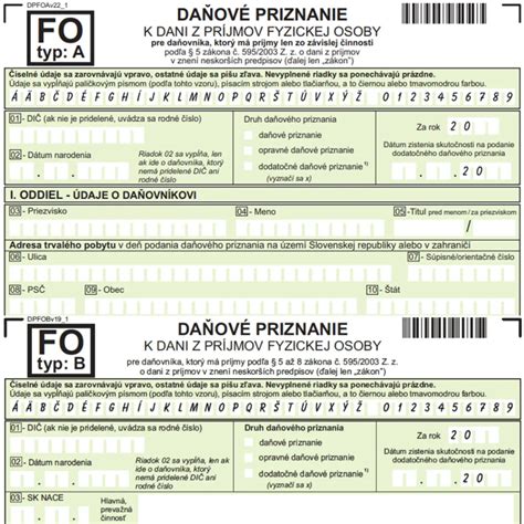daňové priznanie