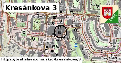 Ulica Kresánkova Bratislava pohľad