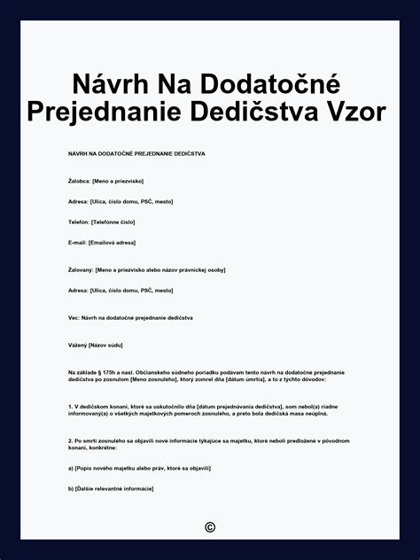 schéma dedičského konania