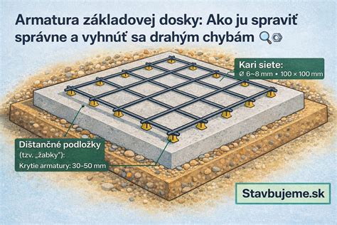 Ilustrácia základovej dosky pri stavbe